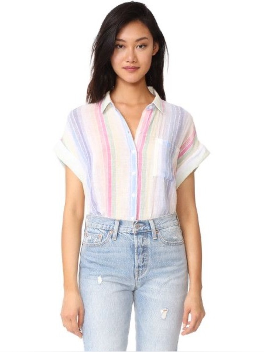 RAILS Whitney rainbow Large blouse